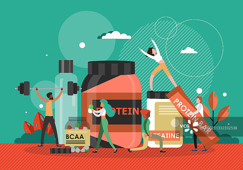 乳清蛋白与运动营养概念图片素材