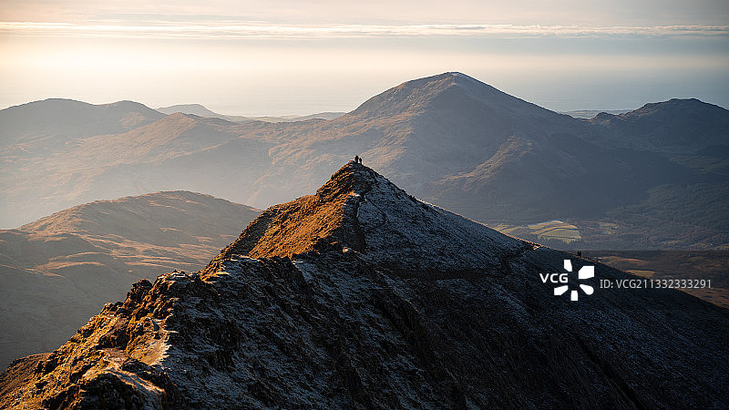 英国斯诺登山脉的壮丽景色图片素材