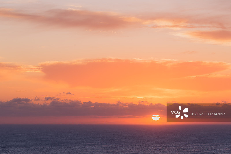 澳大利亚新南威尔士拜伦湾日落时分的海景图片素材