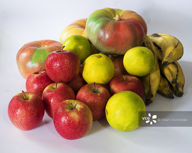 白色背景上的苹果特写，印度喀拉拉邦图片素材