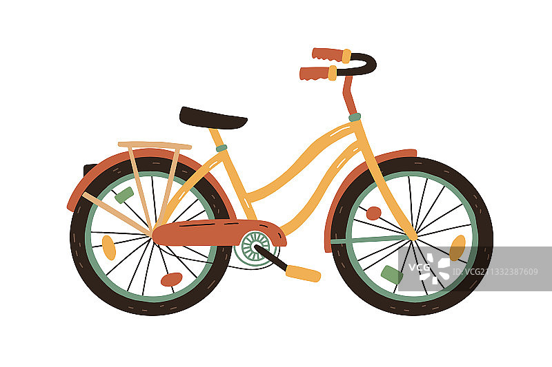 装饰精美的卡通自行车图片素材
