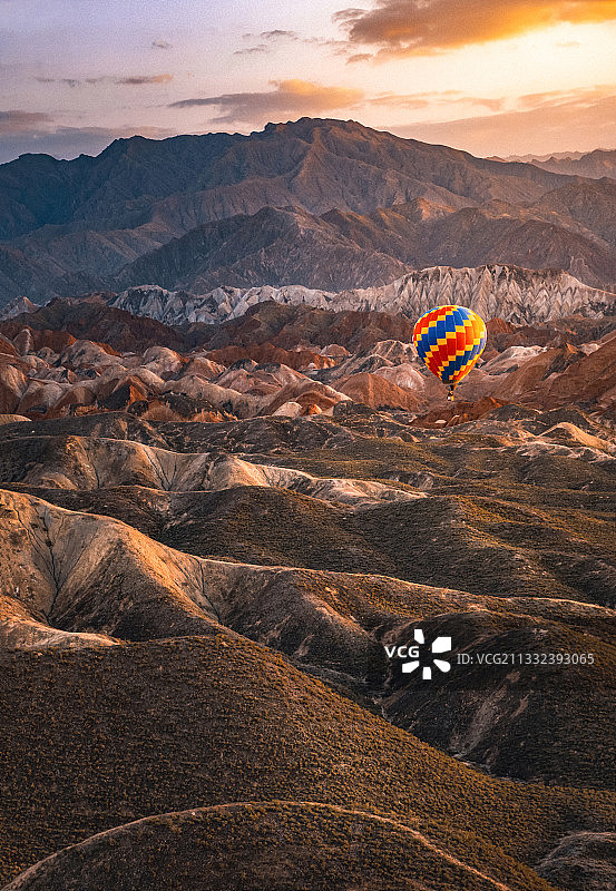 丹霞热气球图片素材