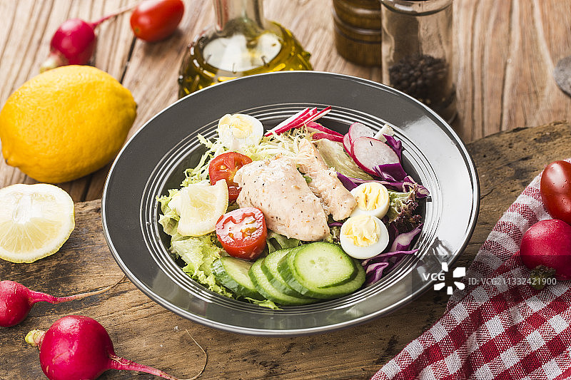 鸡胸沙拉图片素材