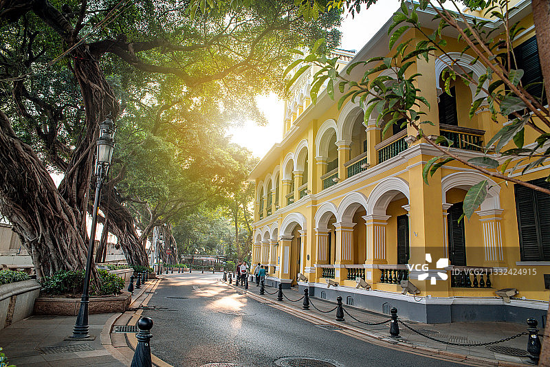 广州市沙面旅游区老洋房图片素材