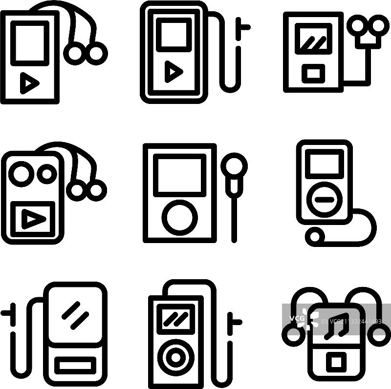 iPod图标或徽标独立符号图片素材