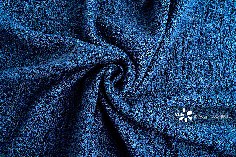 蓝色水洗麻棉面料纹理背景素材图片素材
