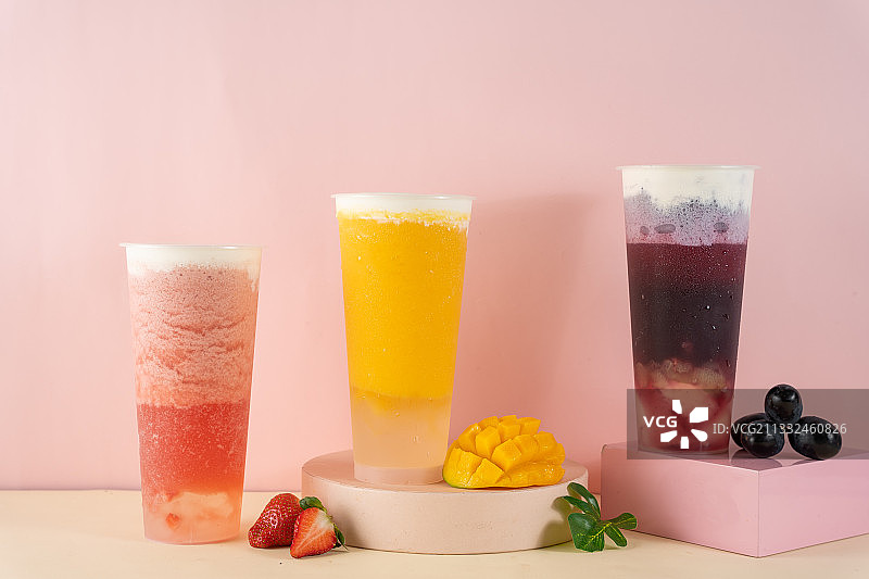 夏日清新水果茶图片素材