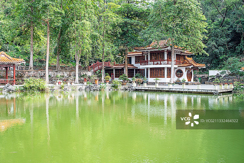 深圳仙湖植物园盆景园古建筑园林景观图片素材