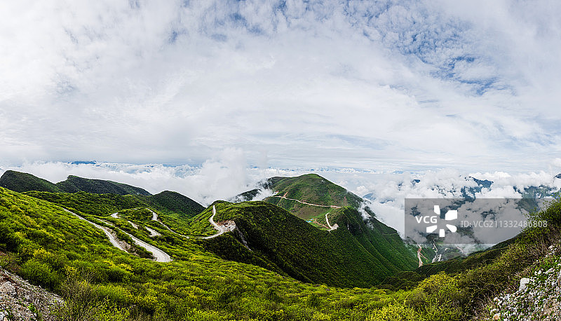 云映霞光（汉源县九襄镇，轿顶山）图片素材