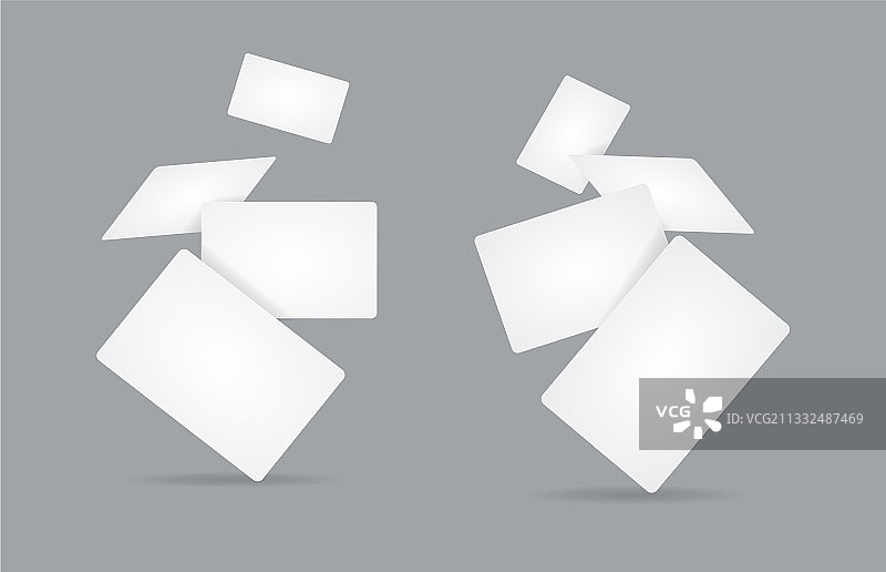 逼真的3D纸牌掉落效果图片素材