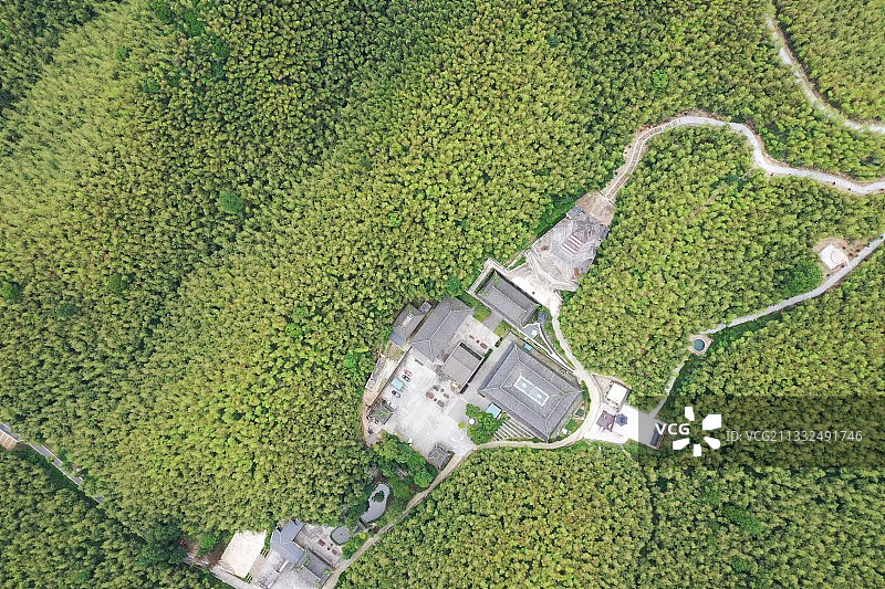 竹海深处古寺—杭州余杭釜托寺图片素材