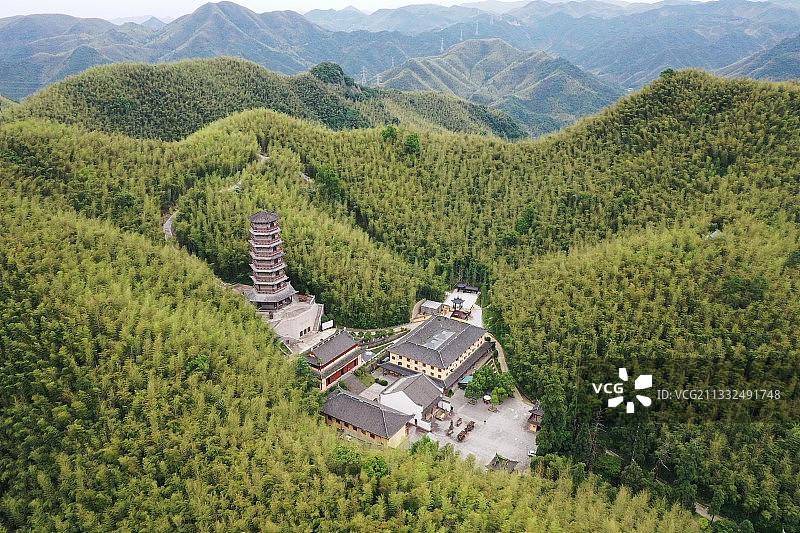 竹海深处古寺—杭州余杭釜托寺图片素材