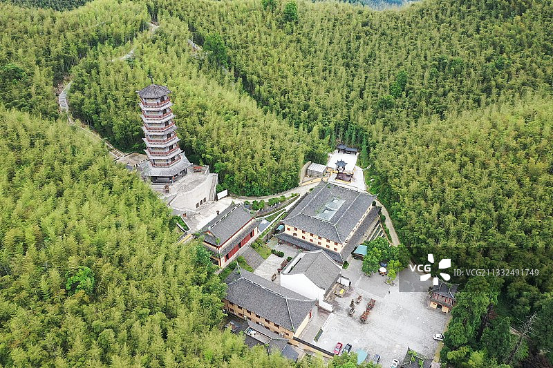 竹海深处古寺—杭州余杭釜托寺图片素材