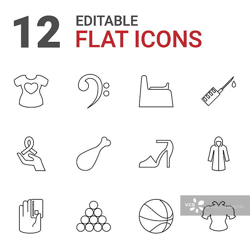 12个草图图标图片素材