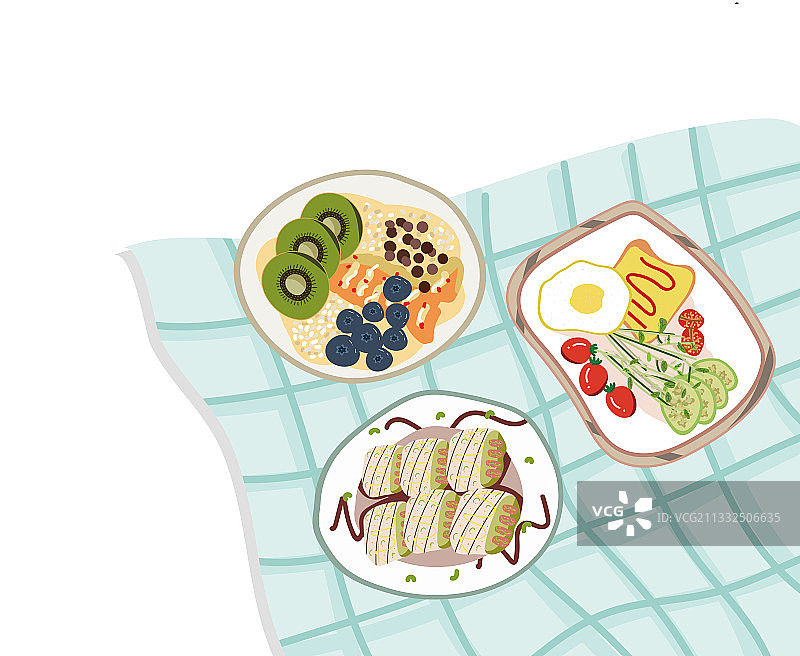 美食插画图片素材