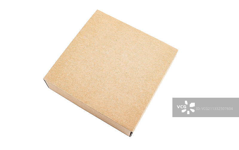 白背景上一只纸箱纸盒子图片素材