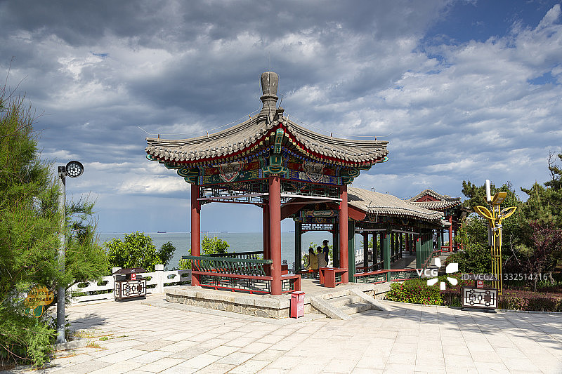 北戴河鸽子窝公园望海长廊图片素材