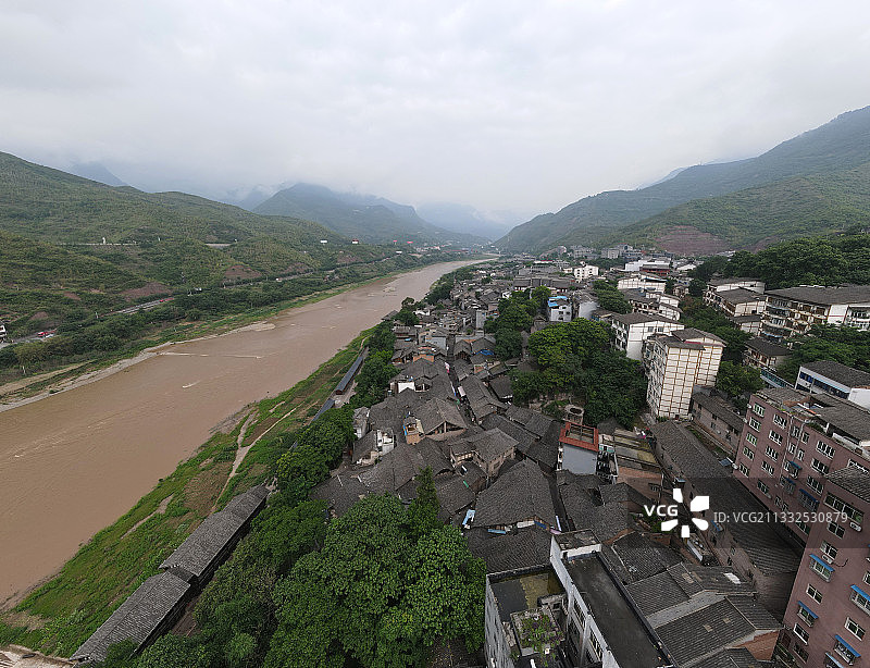 贵州省遵义市习水县土城镇土城古镇风光图片素材