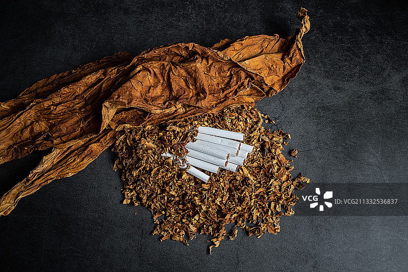 烟叶烟丝和卷烟图片素材