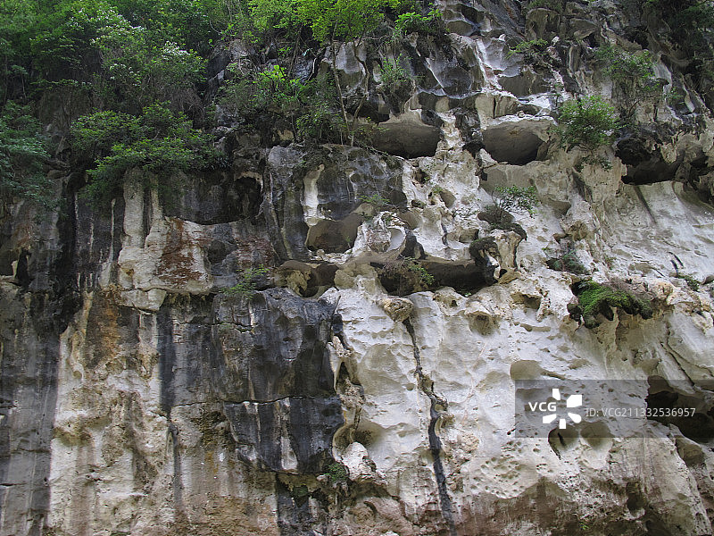 贵州紫云格凸河风光--崖壁图片素材