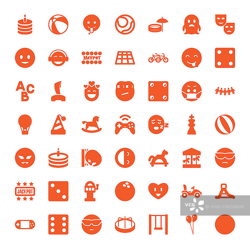 49个趣味图标图片素材