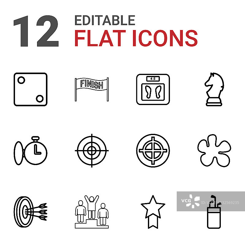 12个运动图标图片素材