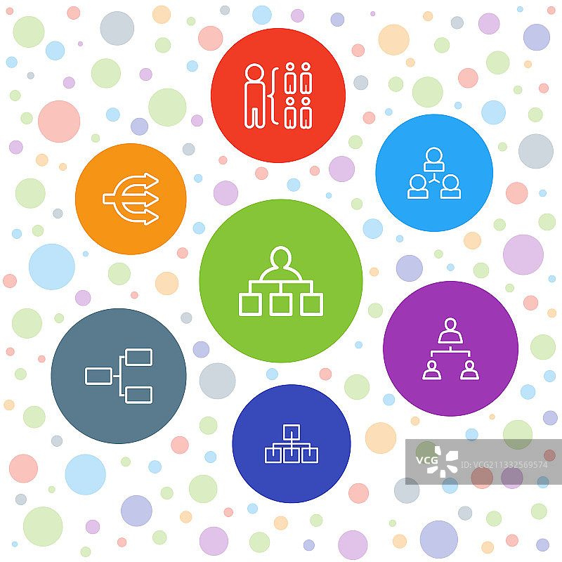 7个组织机构图标图片素材