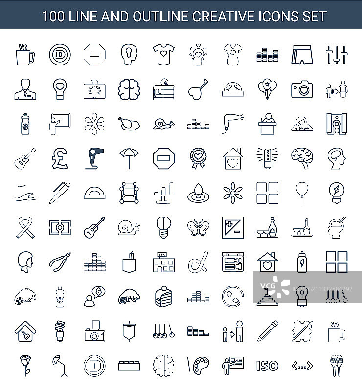 100个创意图标图片素材