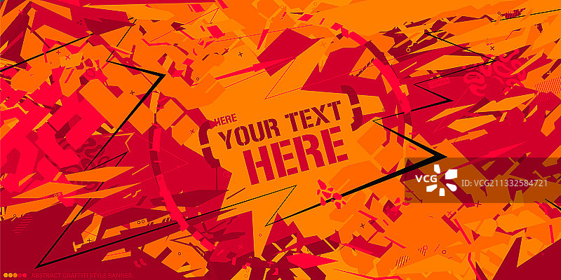 城市赛博朋克橙色抽象涂鸦风格图片素材