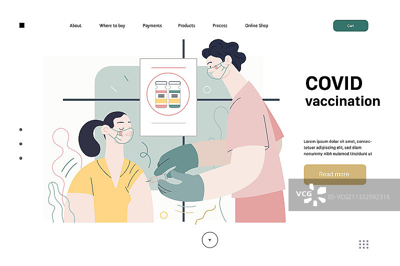 COVID-19疫苗接种医疗保险模板图片素材