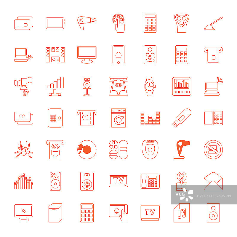 49个电子产品图标图片素材