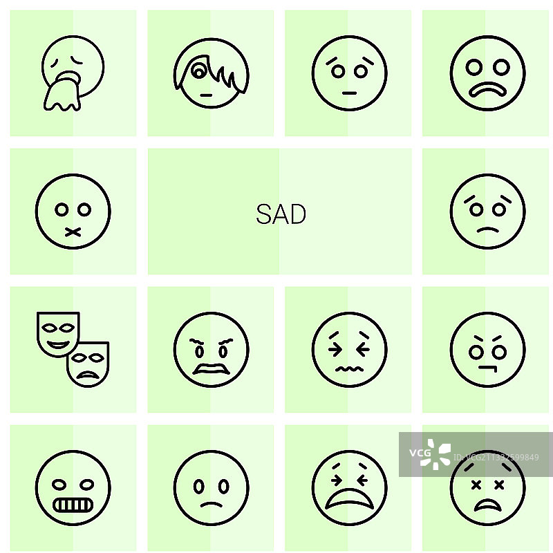 悲伤表情图标图片素材