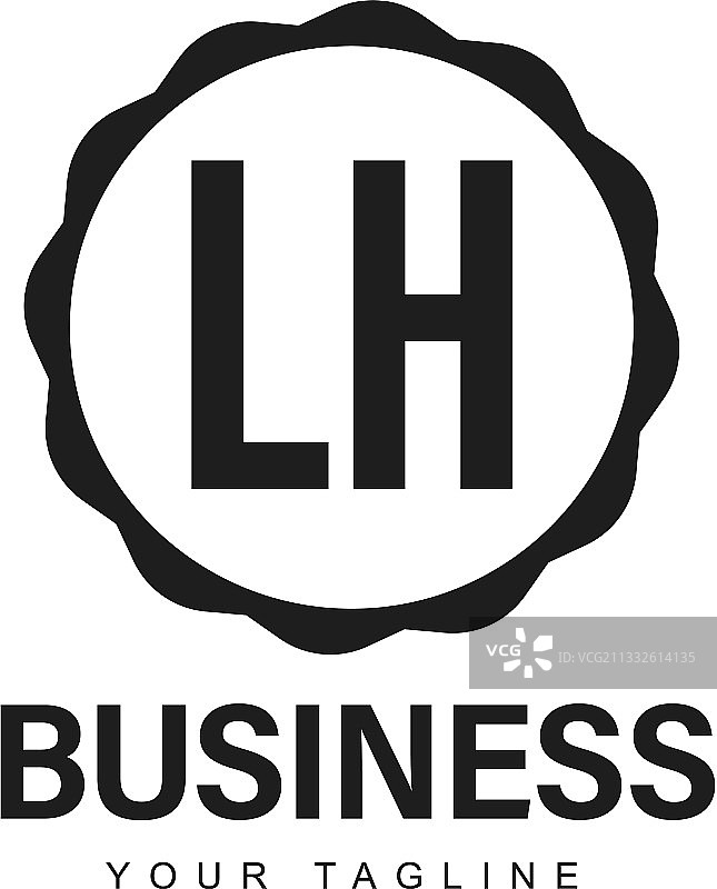 抽象风格LH首字母A标志设计图片素材