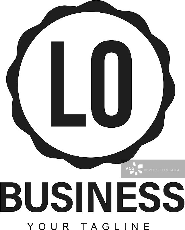 LO首字母抽象风格标志设计图片素材
