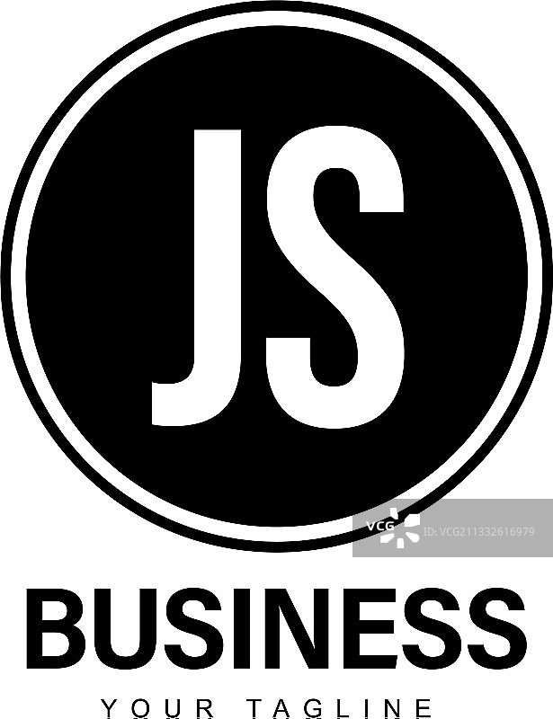 JS抽象风格首字母标志设计图片素材