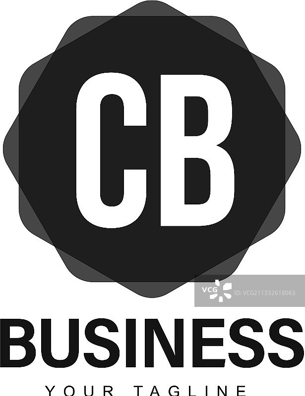CB首字母抽象风格标志设计图片素材