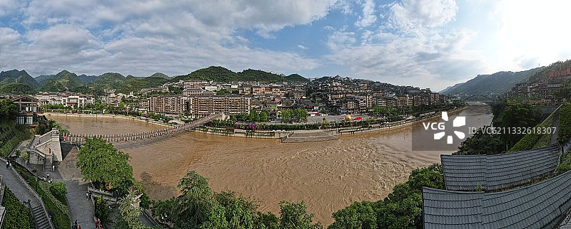 贵州遵义：“四渡赤水”茅台渡口及其周边风光图片素材