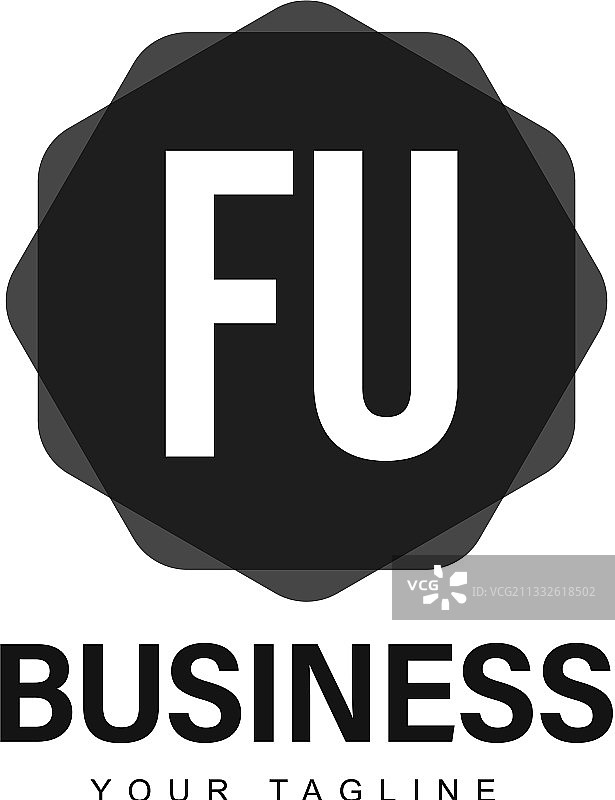 FU首字母抽象风格Logo设计图片素材