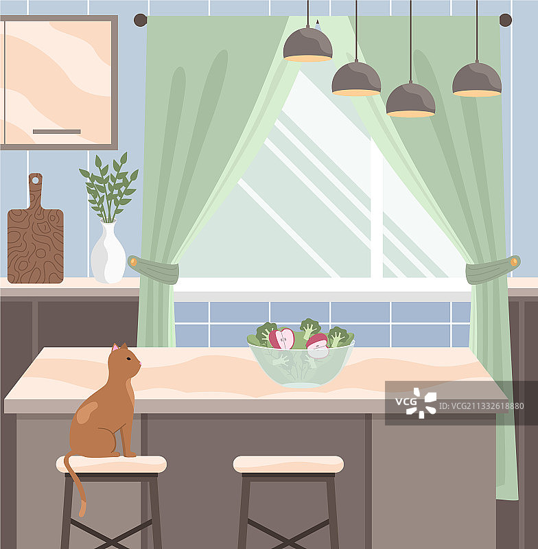 现代厨房室内设计美食素材图片素材