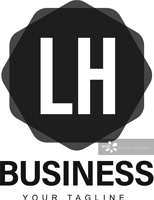 抽象风格LH首字母A标志设计图片素材