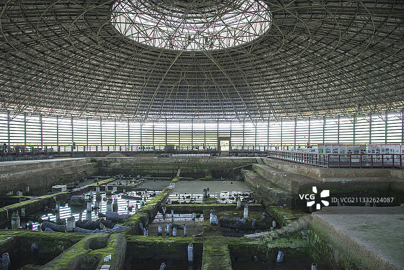 田螺山遗址现场馆 宁波 余姚图片素材
