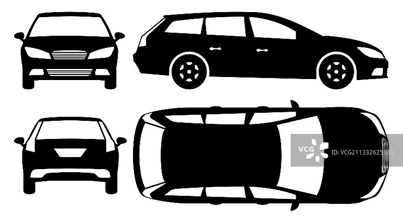 旅行车轮廓图片素材