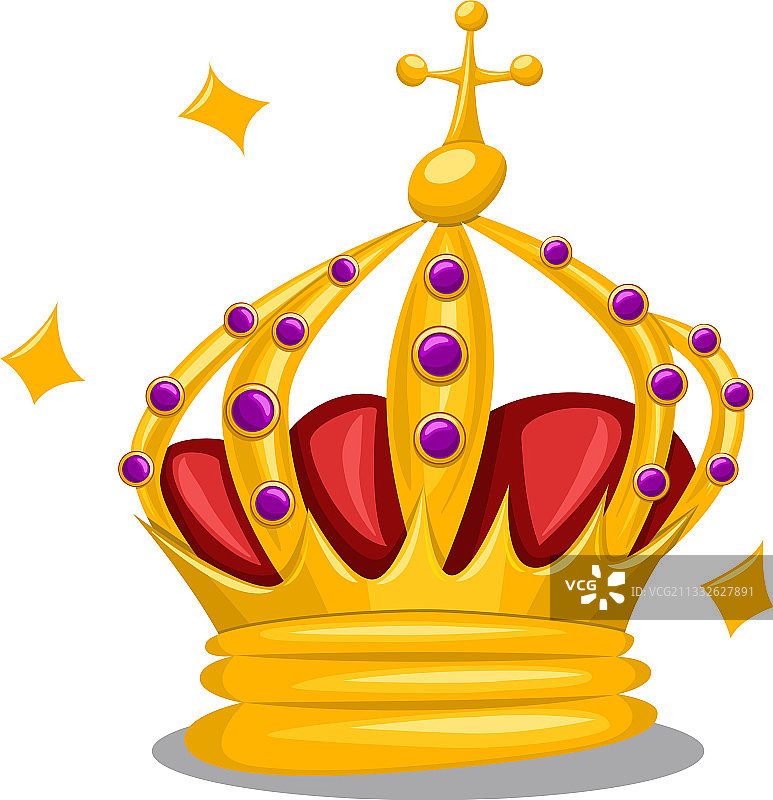 国王王后王子金色皇冠图片素材