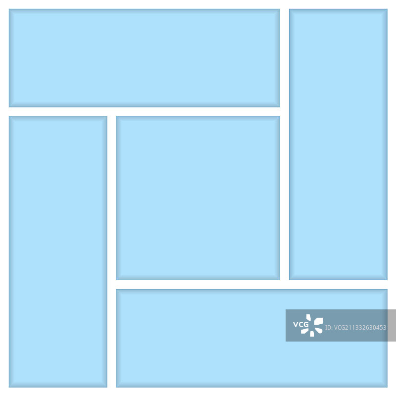 五格照片拼贴模板图片素材