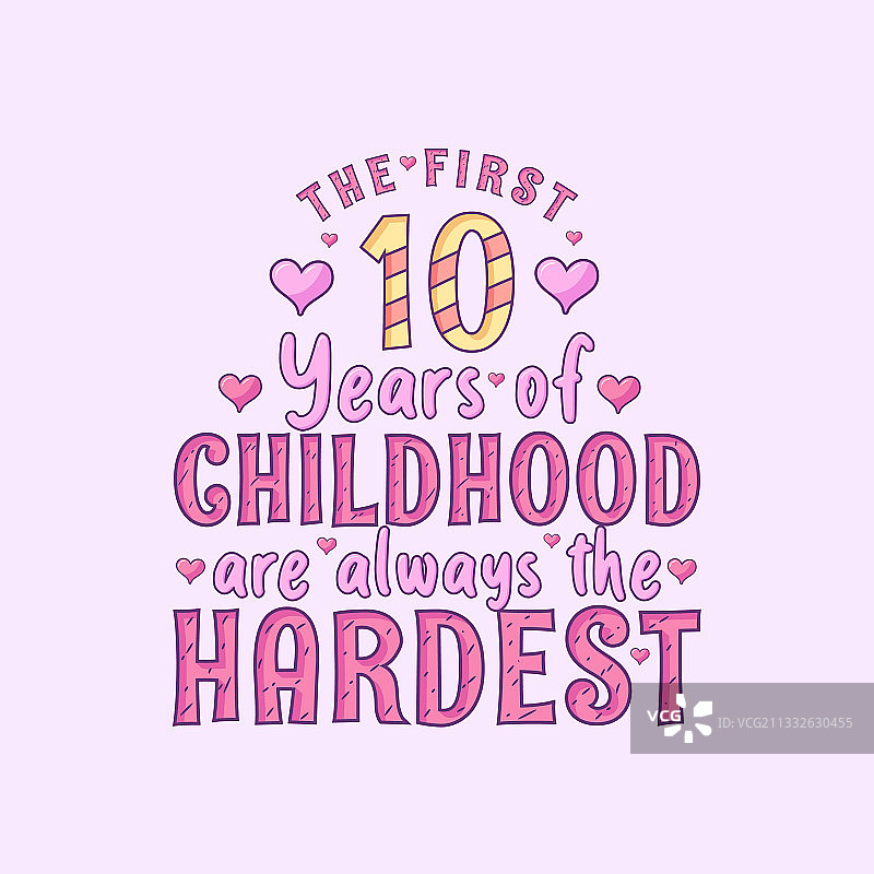 庆祝10岁生日图片素材