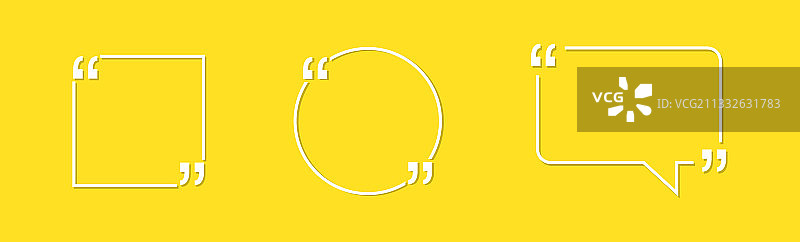 黄色背景文本引用气泡图片素材