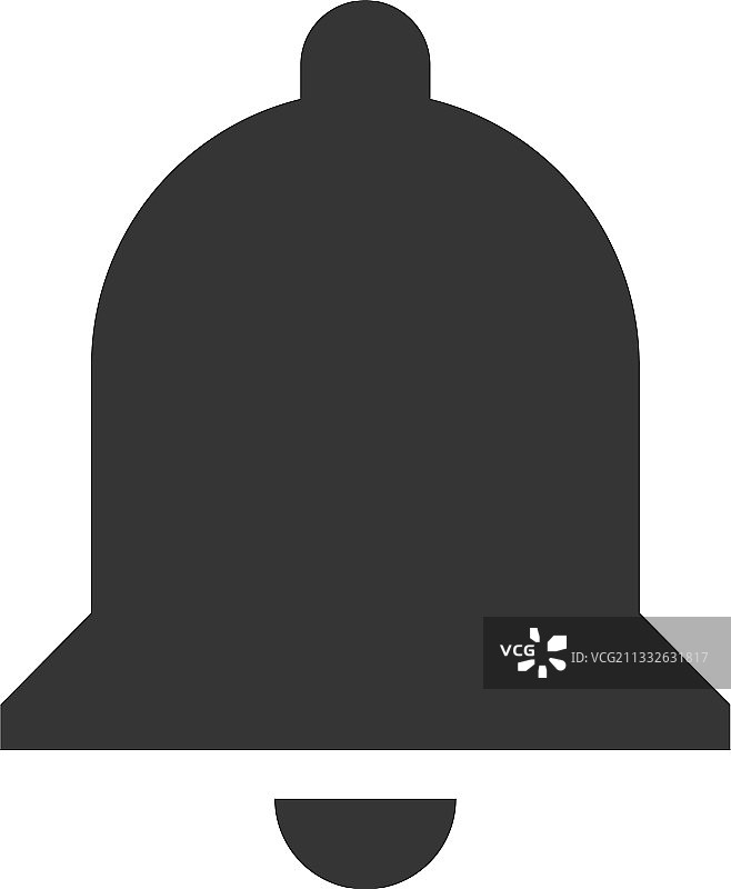 白色背景上的通知铃铛图标图片素材