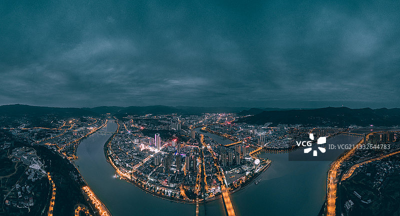 广元夜色 广元城市图片素材