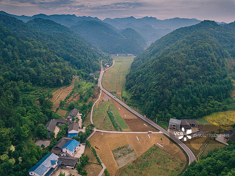四川曾家山生态旅游环线公路图片素材