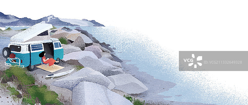 海边放松图片素材